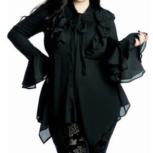 Killstar Runa Chiffon Blouse 4XL UK - 2XL US
